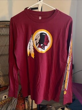 NFL Burgundy Long Sleeve Tee with Yellow & White Logo